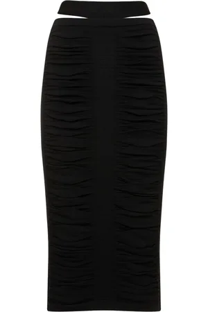 ANDREADAMO X-ray Viscose Blend Knit Midi Skirt
