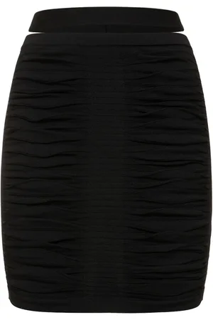 ANDREADAMO X-ray Viscose Blend Knit Mini Skirt