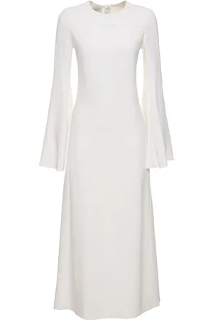 Giambattista Valli Crepe Long Sleeve Maxi Dress