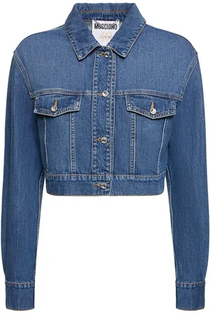 Moschino Denim Cotton Cropped Jacket
