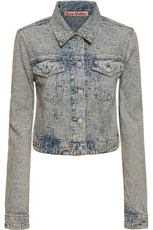 Acne Studios Rose Monogram Cotton Denim Jacket