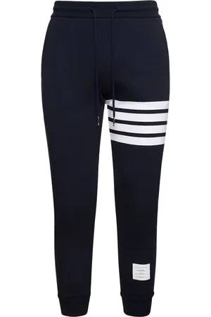 Thom Browne Intarsia Stripes Cotton Sweatpants