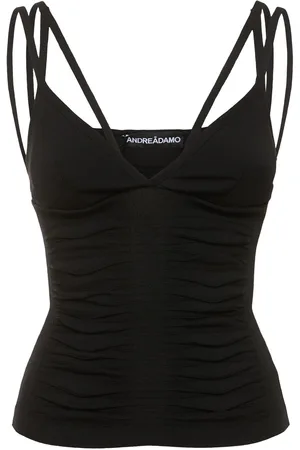 ANDREADAMO X Ray Knit Viscose Crop Top