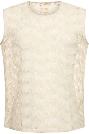 HARAGO Cotton Lace Tank Top