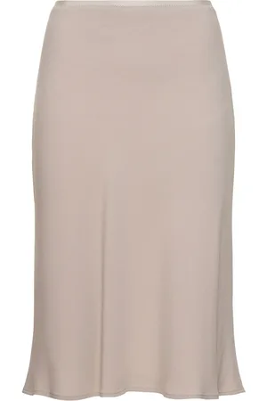 Ami Satin Midi Skirt