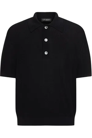 OUR LEGACY Crispy Cotton Blend Knit S/s Polo