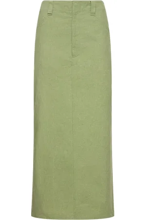Auralee Cotton Canvas Midi Skirt