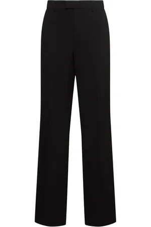 Slim-Fit Flared Printed Cotton-Blend Corduroy Trousers