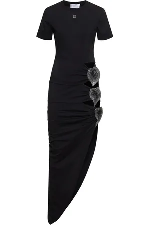 GIUSEPPE DI MORABITO Cotton Jersey Maxi Dress W/ Slit
