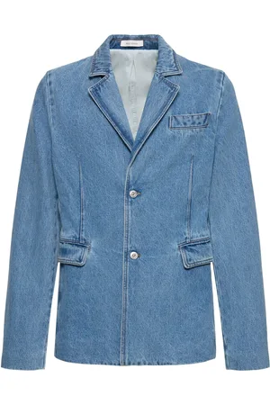 WALES BONNER Eternity Cotton Denim Blazer