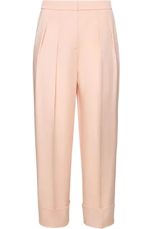 Giorgio Armani Glittered Silk Pleated High Waist Pants
