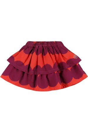 Jelly Mallow Tiered Cotton Skirt
