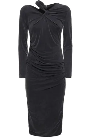 Giorgio Armani Stretch Jersey Long Sleeve Midi Dress
