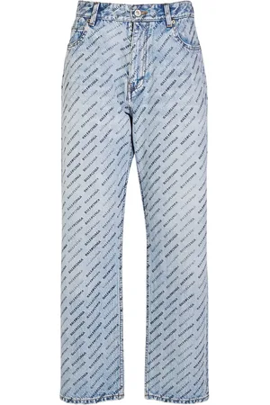 Balenciaga Buckle Loose Fit Denim Jeans