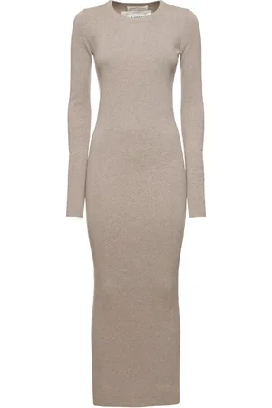 EXTREME CASHMERE Snake Cotton & Cashmere Long Dress
