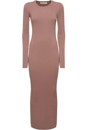 EXTREME CASHMERE Snake Cotton & Cashmere Long Dress