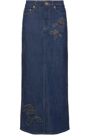 Ganni Rinsed Denim Maxi Skirt
