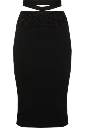 ANDREADAMO Stretch Viscose Knit Midi Skirt