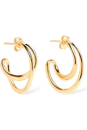 CHARLOTTE CHESNAIS Mini Initial Vermeil Hoop Earrings