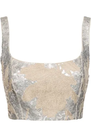 Brunello Cucinelli Linen Crop Top