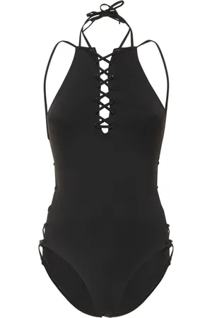Balenciaga Logo Printed Lycra One Piece Swimsuit
