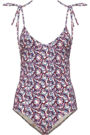 Marant Etoile Swan Printed One Piece Swimsuit