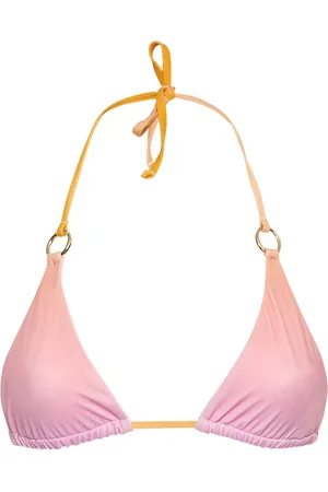 Louisa Ballou Mini Ring Printed Stretch Bikini Top