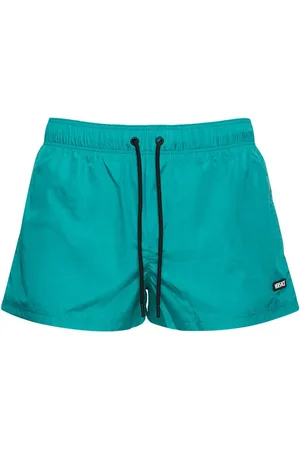 VERSACE Ghost Logo Printed Nylon Swim Shorts