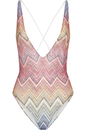 Missoni Chevron Printed One-piece Swimsuit