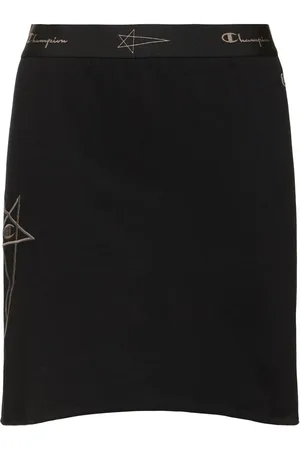 Rick Owens Champion Logo Jersey Mini Skirt