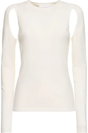 Helmut Lang Cutout Cotton Crew Top