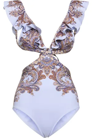 ZIMMERMANN Ottie Printed Lycra One Piece Swimsuit