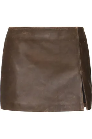 Manokhi Deline Leather Mini Skirt