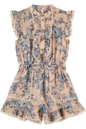 ZIMMERMANN Printed Cotton Muslin Playsuit