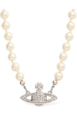 Vivienne Westwood Man Mini Bas Relief Faux Pearl Necklace