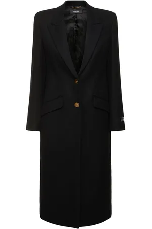 VERSACE Long Wool Blend Coat