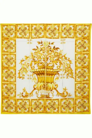 Dolce & Gabbana Maiolica Printed Silk Twill Scarf