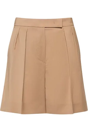 Max Mara Jessica Pleated Wool Shorts