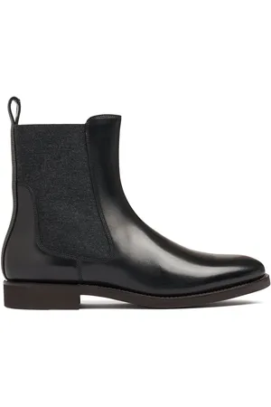 Brunello Cucinelli 10mm Leather Chelsea Boots
