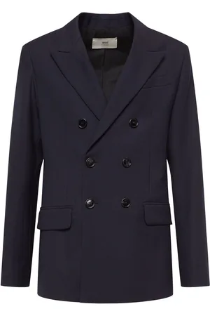 Ami Double Breasted Wool Gabardine Blazer