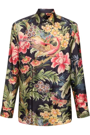 Etro Printed Silk Short Sleeve Shirt