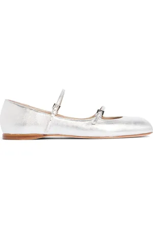 Max Mara 5mm Circus Metallic Leather Ballerinas