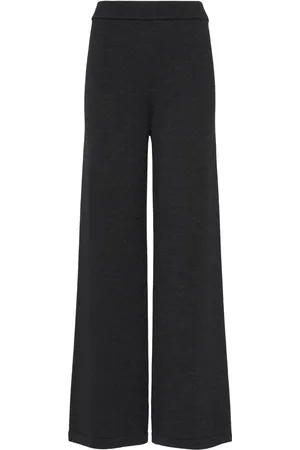 Max Mara Epopea Wool Knit Flared Pants