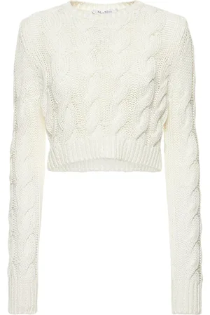 Max Mara Sfinge Cable Knit Crop Top