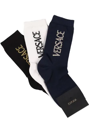 VERSACE Set Of 3 Cotton Intarsia Socks