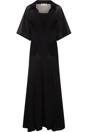 Victoria Beckham Light Cotton Blend Knit Long Dress