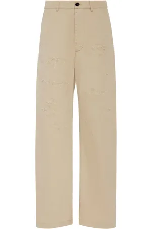 Dsquared2 Distressed Oversized Cotton Chino Pants