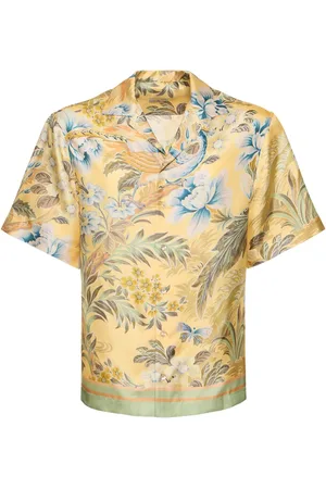 Etro Printed Silk Short Sleeve Shirt