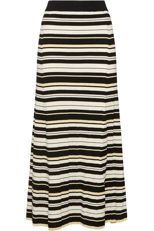 Ganni Future Viscose Blend Rib Long Skirt