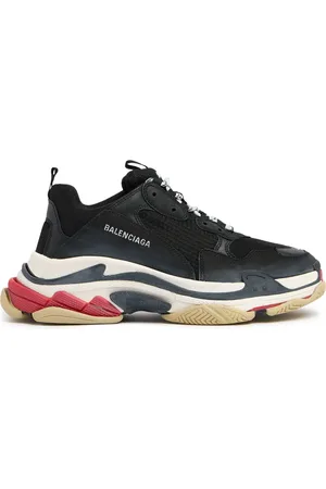 Balenciaga Triple S Suede Leather & Mesh Sneakers